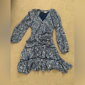 Madewell Blue and White Floral Dress